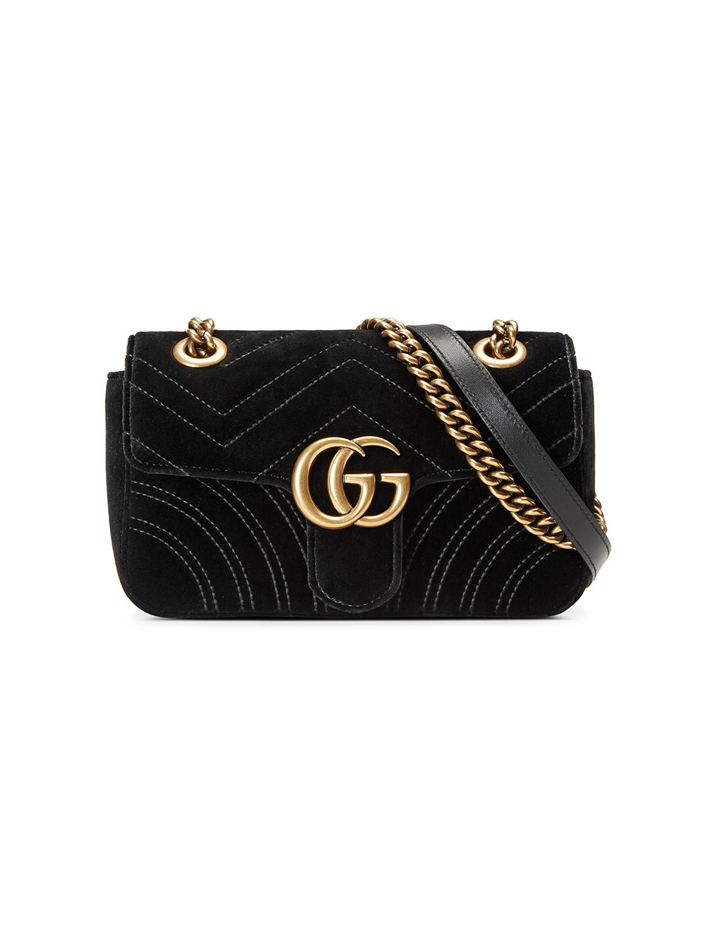 Gucci - GG Marmont Velvet Mini Bag - Black | FASHION STYLE FAN