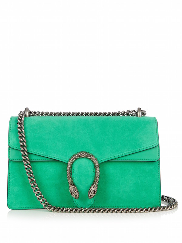 Gucci - Dionysus Small Suede Shoulder Bag, Green | FASHION STYLE FAN
