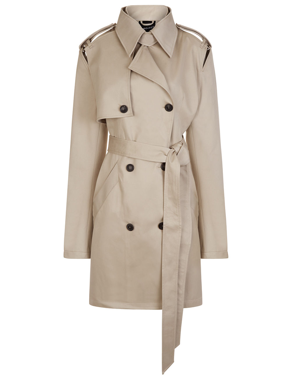 Y Project - Khaki Double Breasted Trench Coat | FASHION STYLE FAN