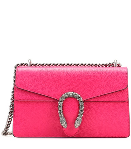 Gucci - Dionysus Small Leather Shoulder Bag - Pink | FASHION STYLE FAN